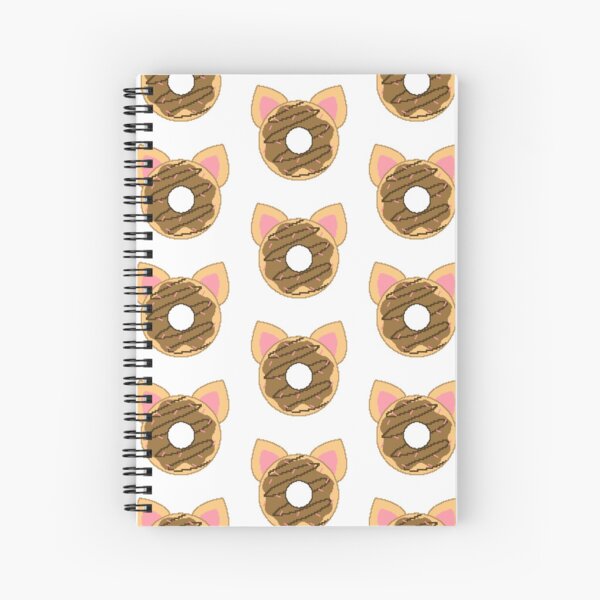 Pixel Cat Donut Spiral Notebook