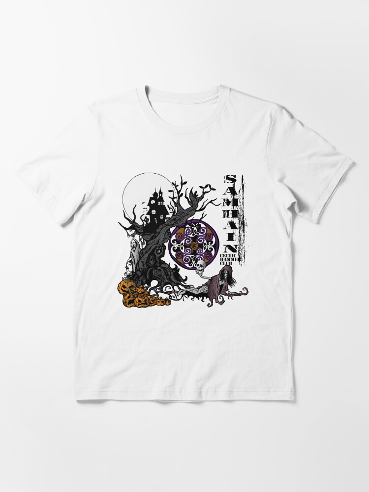 Thumbnail 3 of 7, Essential T-Shirt, Samhain (Halloween) Creepy Scene designed and sold by celthammerclub.