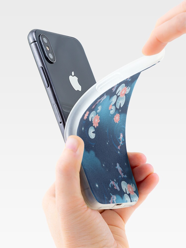 Alternate view of Koi pond - night iPhone Case & Cover