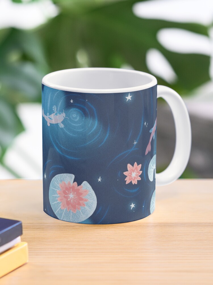 Thumbnail 1 of 6, Coffee Mug, Koi pond - night designed and sold by hellocloudy.