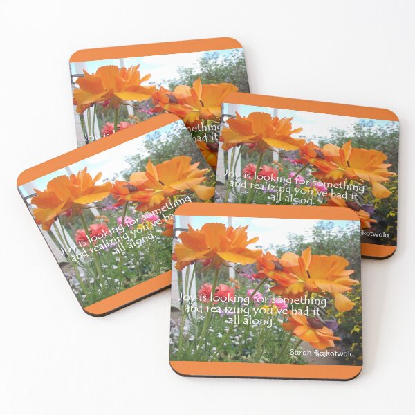 Item preview, Orange Flowers Inspirational Quote designed and sold by Sarah  Rajkotwala.