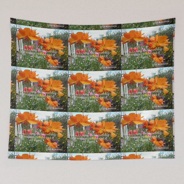 Item preview, Orange Flowers Inspirational Quote designed and sold by Sarah Rajkotwala.