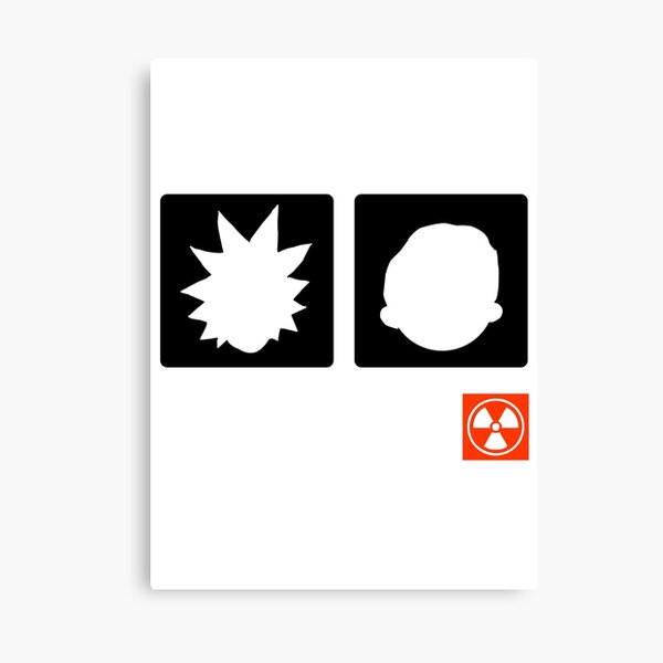 Rick and Morty silhouette Canvas Print