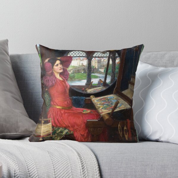 Je suis à moitié malade des ombres, dit la dame de Shalott - John William Waterhouse Coussin