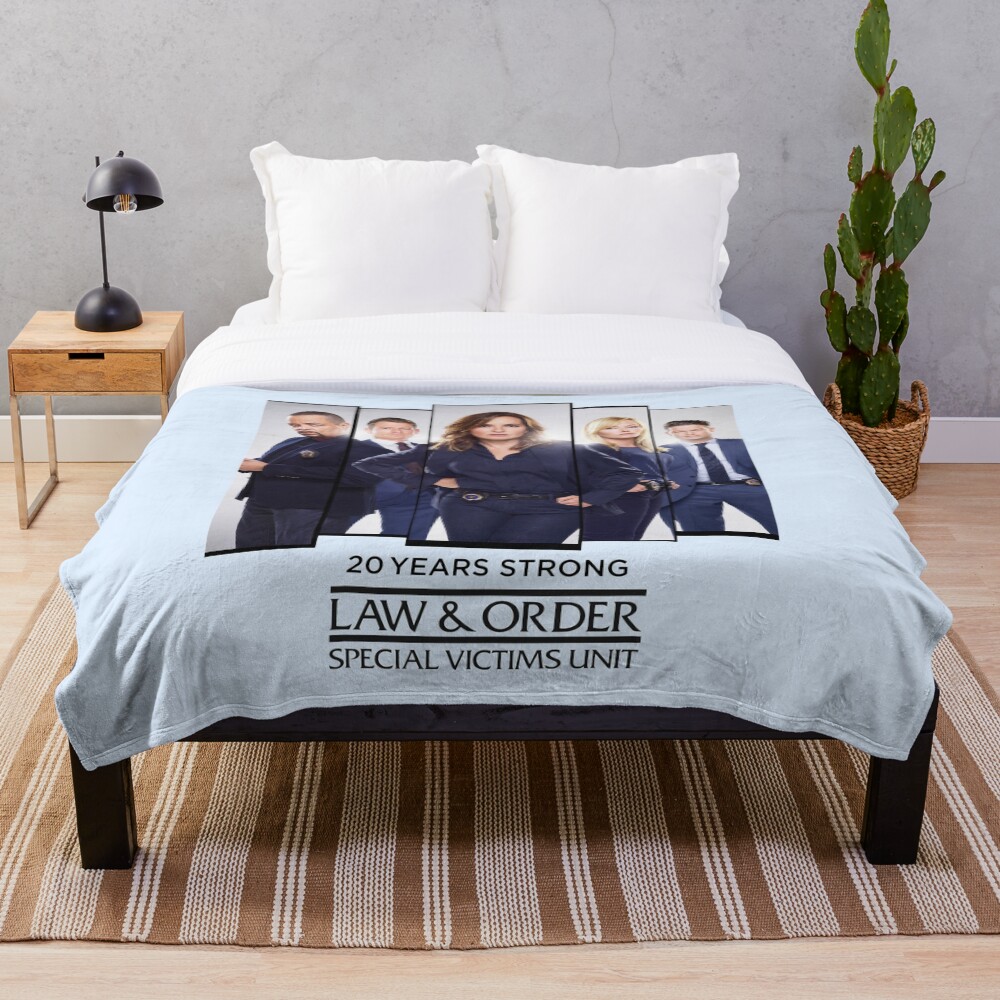 "20 Years Strong Law & Order SVU" Throw Blanket by lnaplus Redbubble