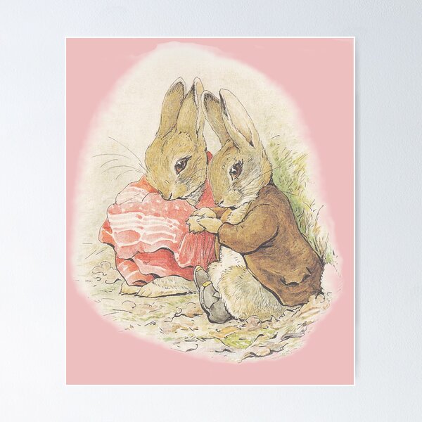 Artikel-Vorschau von Kuschelndes Hasenpaar - Beatrix Potter, designt und verkauft von forgottenbeauty.