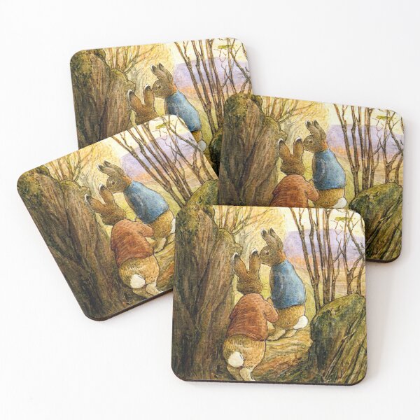 Item preview, Peter Rabbit and Benjamin Bunny in the Forest - Beatrix Potter designed and sold by forgottenbeauty.