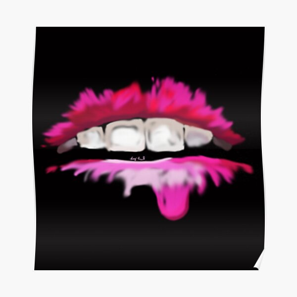 Dripping Lips Posters Redbubble