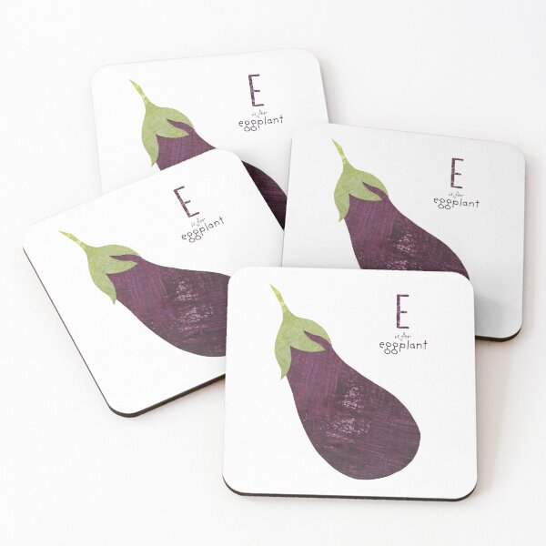 Item preview, E is for eggplant, Eat the Alphabet designed and sold by OneBlueFish.