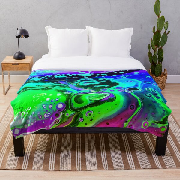 Electric Melt - Pink Throw Blanket
