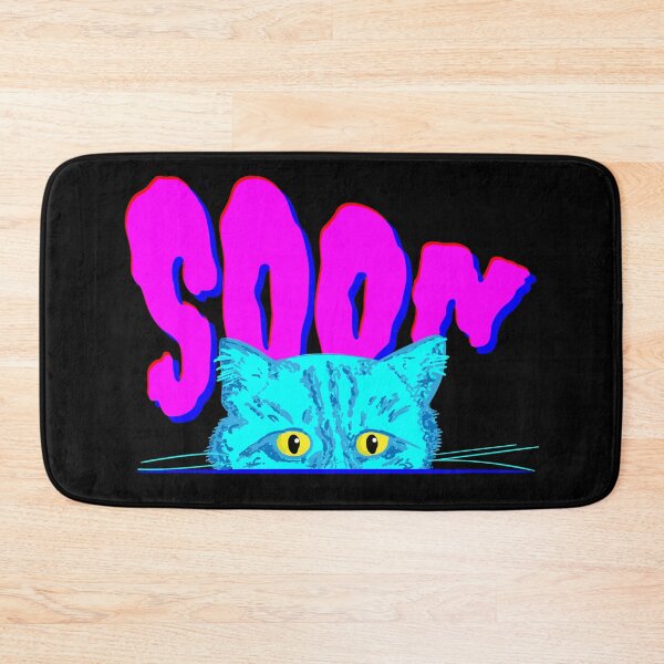 Item preview, Soon, Evil Cat is plotting your demise. The devil incarnate peers over the table and plots. Your time is soon. designed and sold by Good-Find.