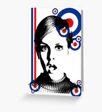 mod girl twiggy Greeting Card
