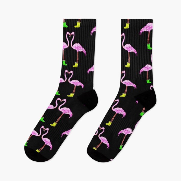 Item preview, Flamingos Wearing Boots designed and sold by piedaydesigns.