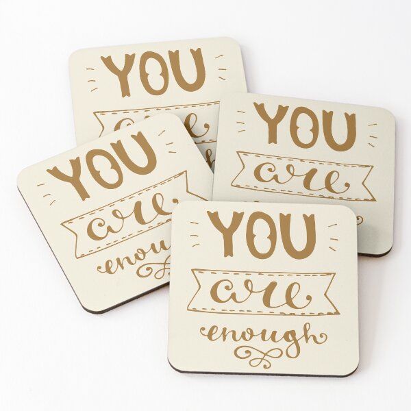 Item preview, Motivational Inspirational and Positive quote - You are enough typography text art by Word Fandom - wordfandom designed and sold by Kerry Pritchard.