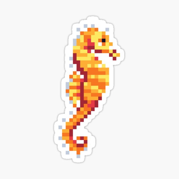 Seahorse Pixels Sticker