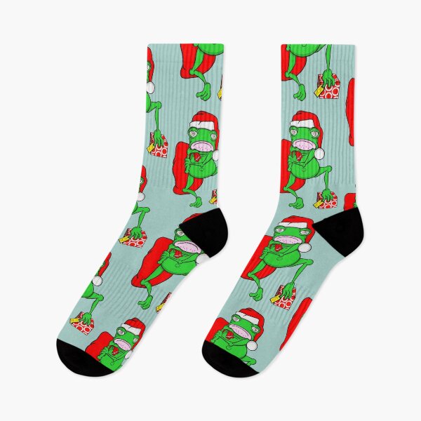 Item preview, Grumpy Frog Dressed as Santa designed and sold by piedaydesigns.