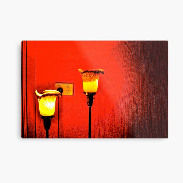 RED WALL Metal Print