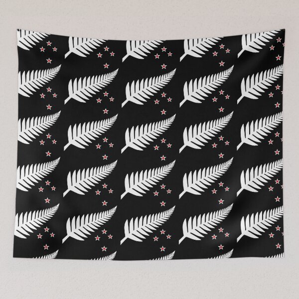 Item preview, New Zealand Flag Black Pattern designed and sold by piedaydesigns.