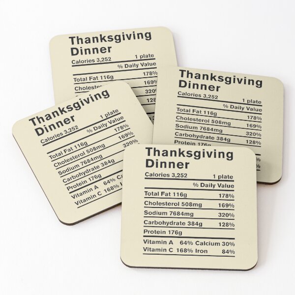 Item preview, Thanksgiving Dinner Nutrition Information (Holiday Party Costume) Shirt designed and sold by countercolour.