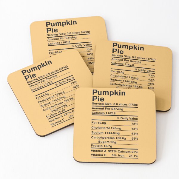 Item preview, Pumpkin Pie Nutrition Information (Holiday Party Costume) Shirt designed and sold by countercolour.