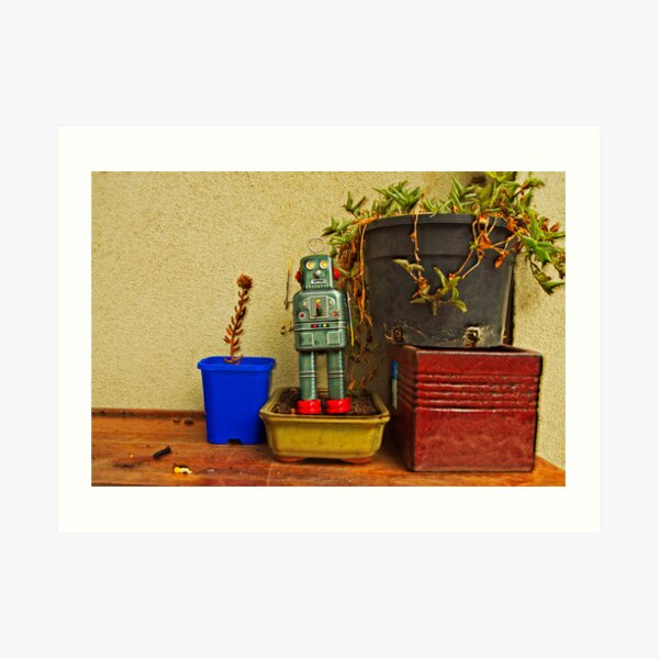 STILL LIFE WITH ROBOT Art Print