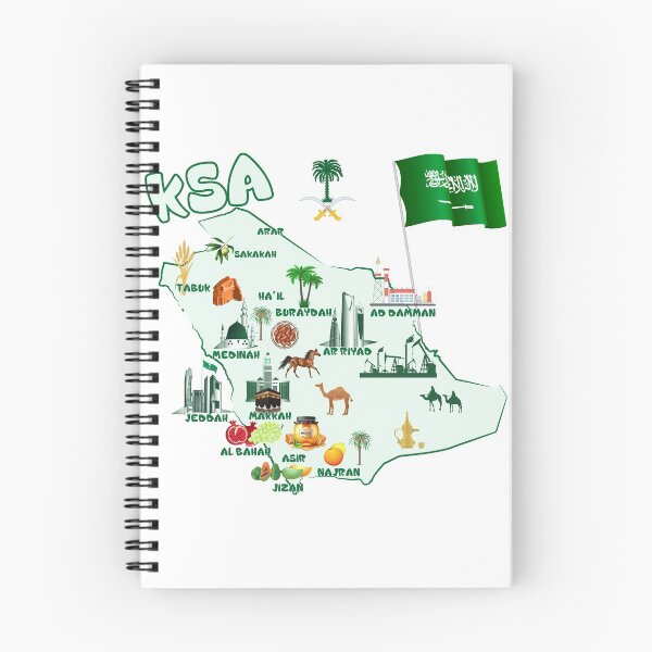Artikelvorschau, Königreich Saudi-Arabien Karte Sehenswürdigkeiten Städte Flagge entworfen und verkauft von mashmosh.