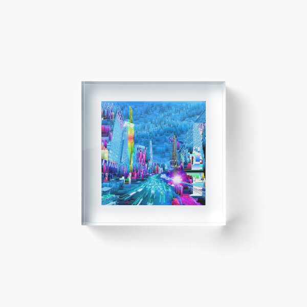 Item preview, "metropolis3B-1" Glitched image of a bustling metropolis designed and sold by telenaut.