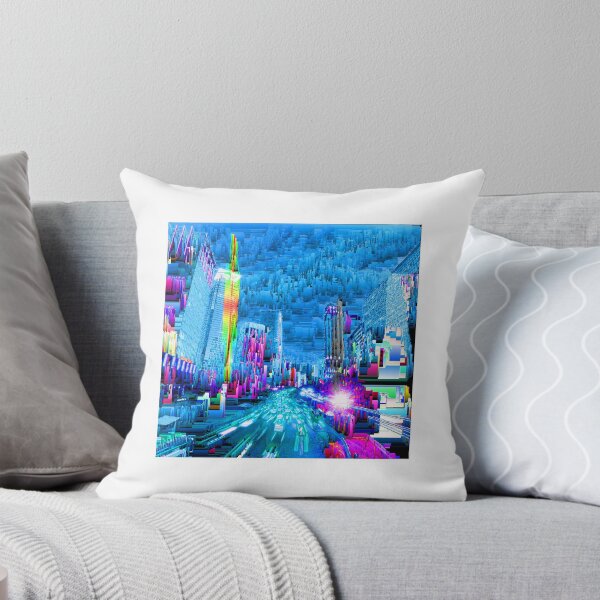 Item preview, "metropolis3B-1" Glitched image of a bustling metropolis designed and sold by telenaut.