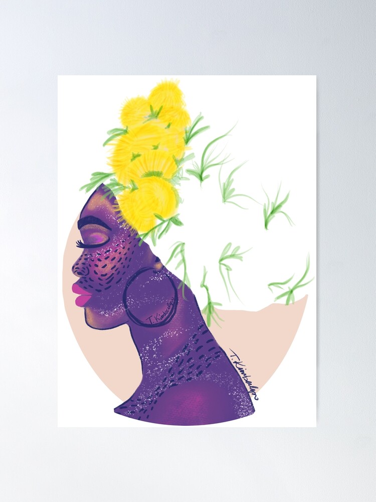 Alternate view of Dandelions in my Hair, Natural Hair, Headwrap, Turban Poster