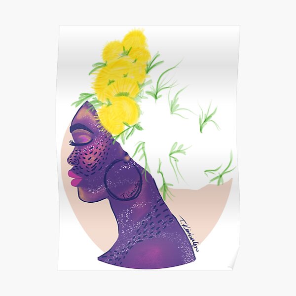 Dandelions in my Hair, Natural Hair, Headwrap, Turban Poster