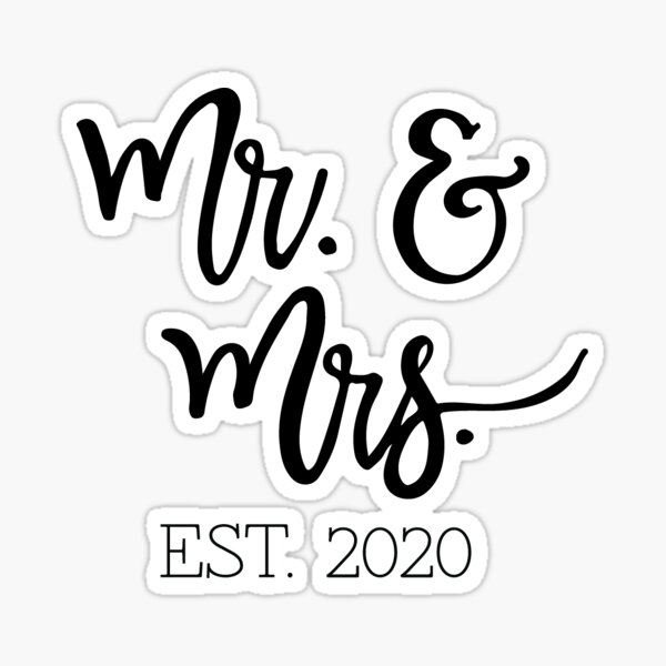 Item preview, ~Mr. & Mrs.~ established 2020 designed and sold by Lindsey Fletcher.