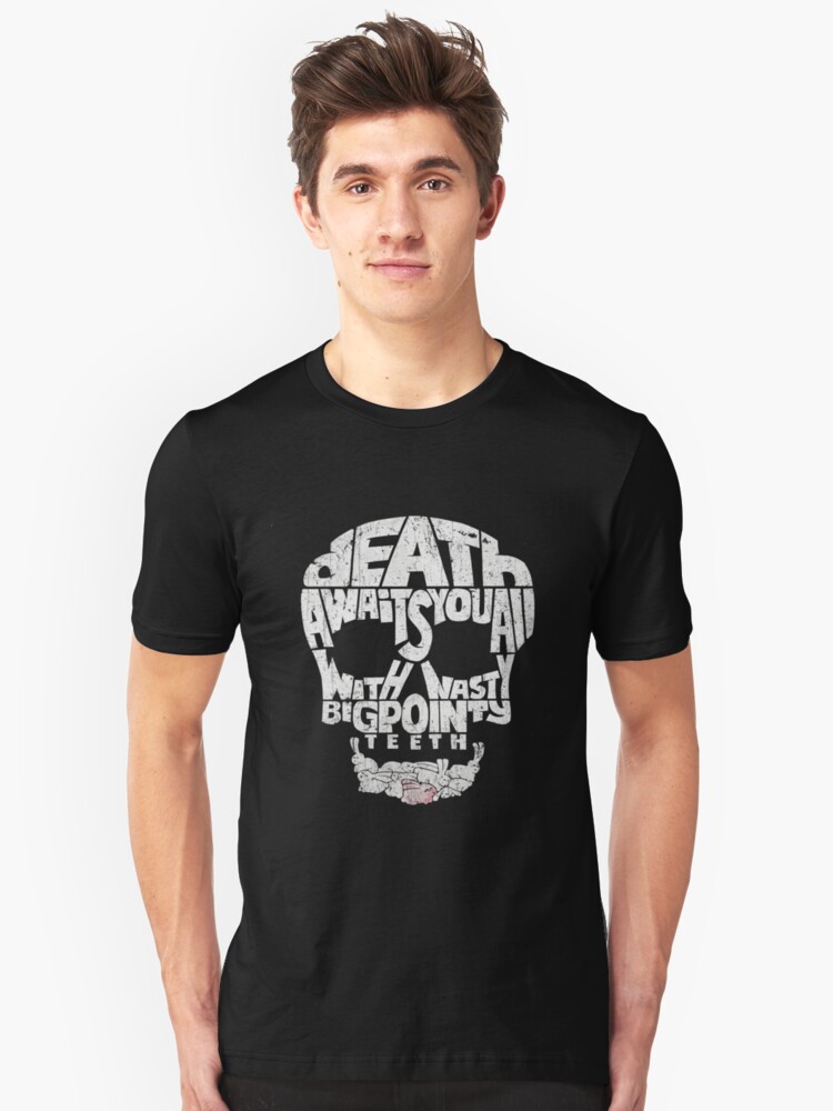 Alternate view of Death by Rabbit Slim Fit T-Shirt