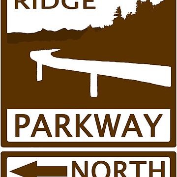 Artwork thumbnail, Blue Ridge Parkway Road Sign by faberdk