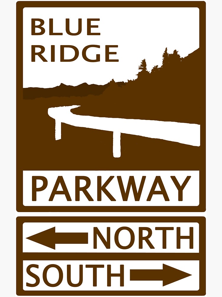 “Blue Ridge Parkway Road Sign” Sticker for Sale by faberdk | Redbubble