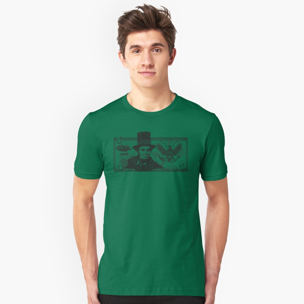 Steampunk Lincoln Slim Fit T-Shirt