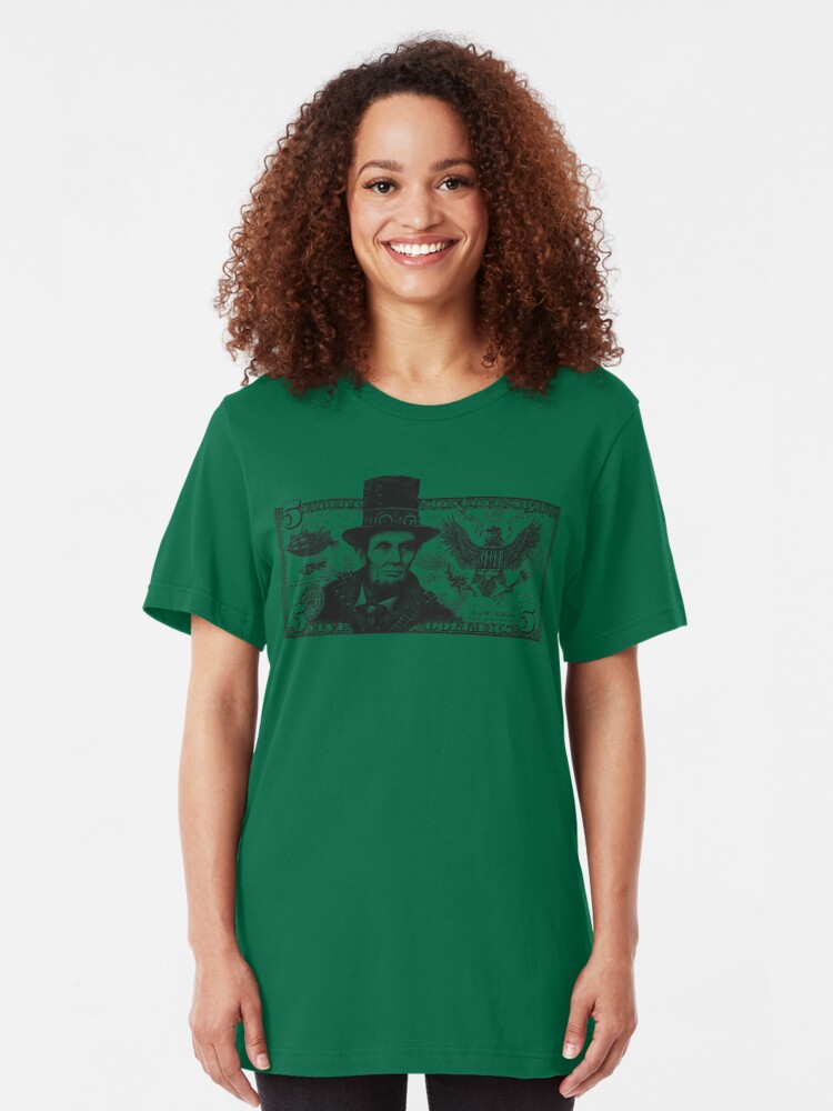Alternate view of Steampunk Lincoln Slim Fit T-Shirt