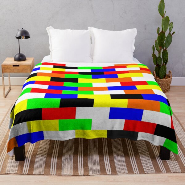 Item preview, Colorful Block Tile Pattern designed and sold by piedaydesigns.
