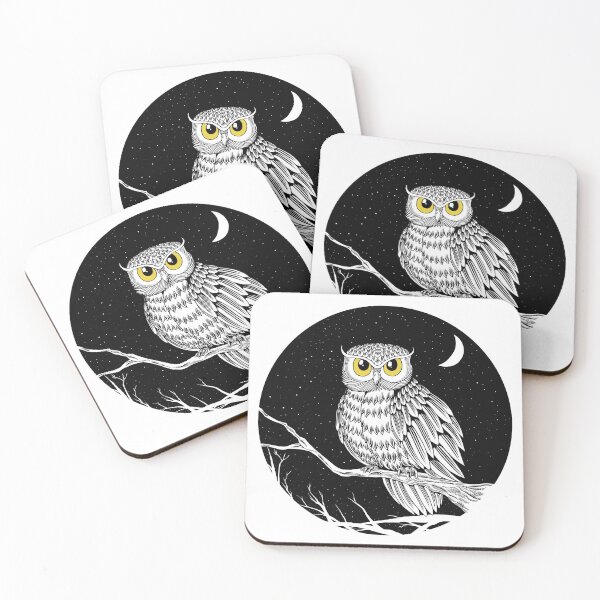 Item preview, The Owl and The Moon designed and sold by monochromefrog.