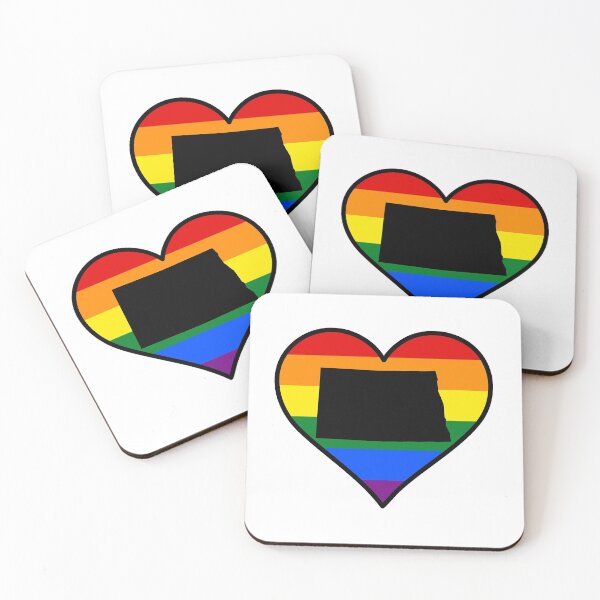 Item preview, North Dakota Gay Pride Heart designed and sold by fearcity.