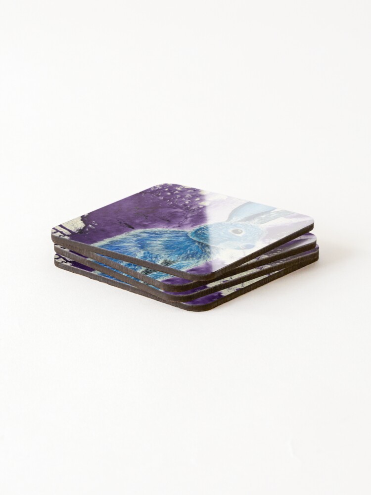 Thumbnail 4 of 5, Coasters (Set of 4), Blue Rabbit designed and sold by AustinFabinski.