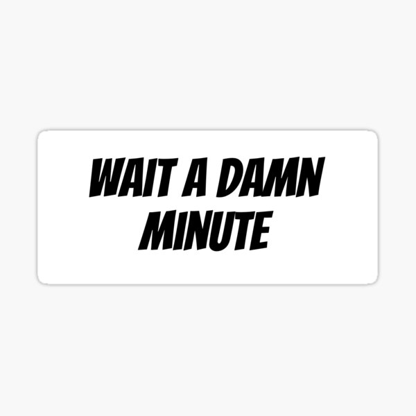 wait a damn minute Sticker