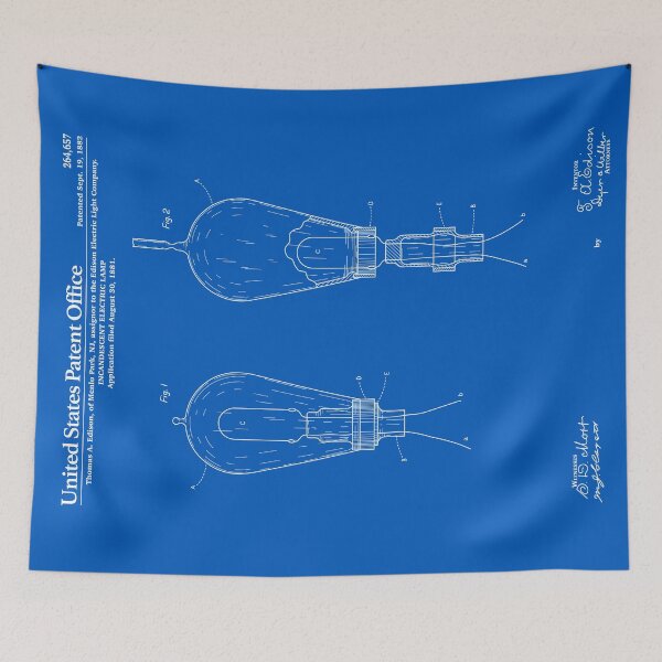 Item preview, Patente de bombilla Thomas Edison - Plano designed and sold by FinlayMcNevin.