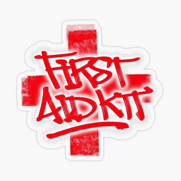 Item preview, FIRST AID KIT - Utility Sticker In Graffiti Style designed and sold by CreativeOpus.