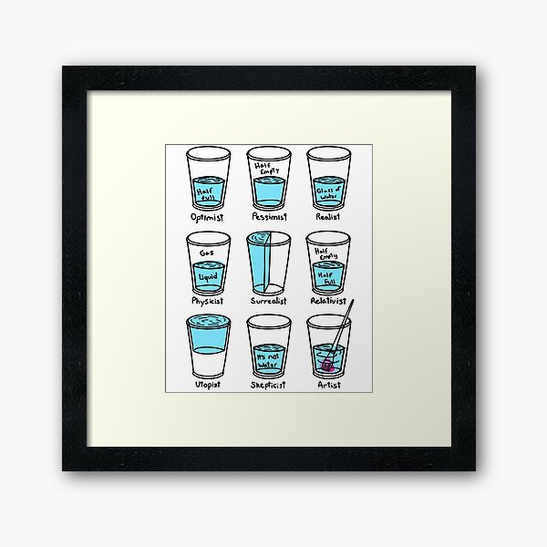 Item preview, Glass half empty meme - Artist edition designed and sold by polygrafix.