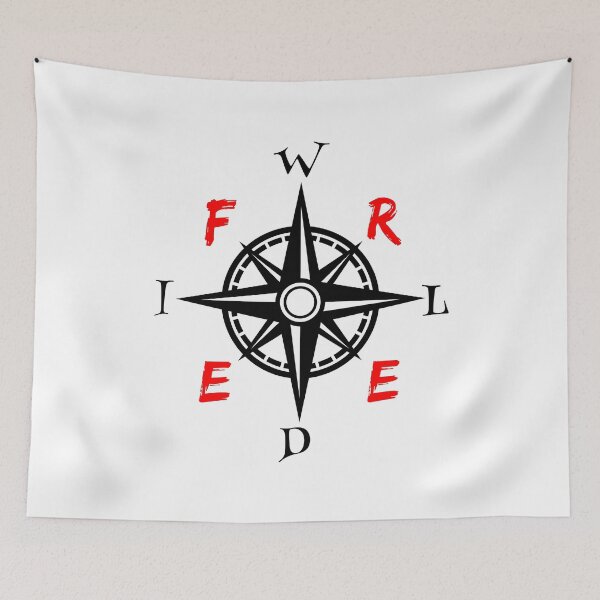 Item preview, Wild And Free Compass designed and sold by piedaydesigns.