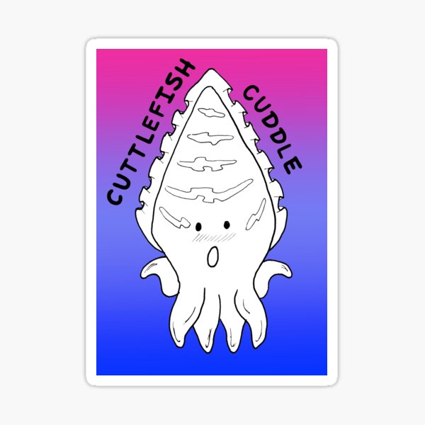Cuttlefish Cuddle Bi Flag Sticker
