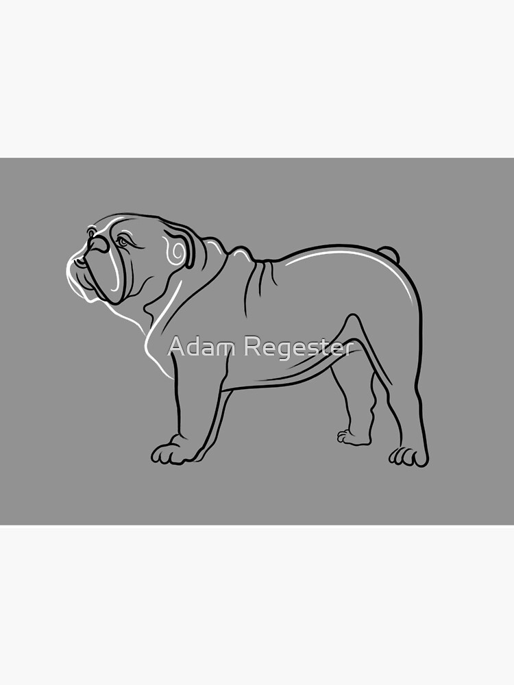 bulldog line drawing