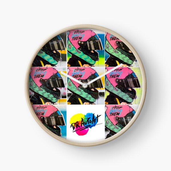 Daniel Ricciardo - Renault F1 graffiti painting collage by DRAutoArt Clock