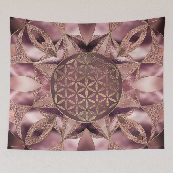 Item preview, Flower of Life Rose Gold designed and sold by k9printart.