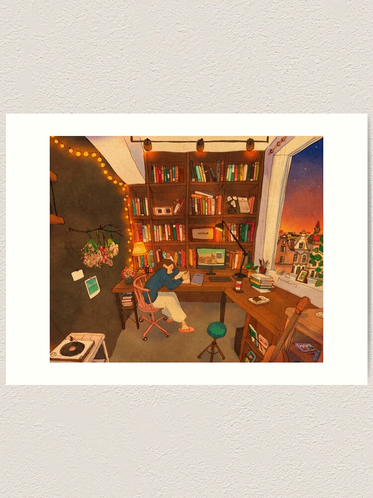 Alternate view of I can’t stop thinking about him Art Print